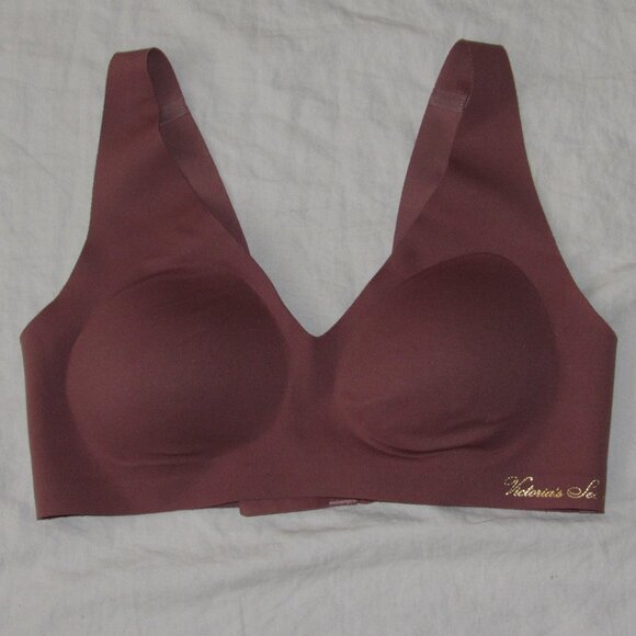 Victoria's Secret Dark Mauve Seamless Bonded Edge Bralette Bra Adjustable XS-M - Picture 1 of 3